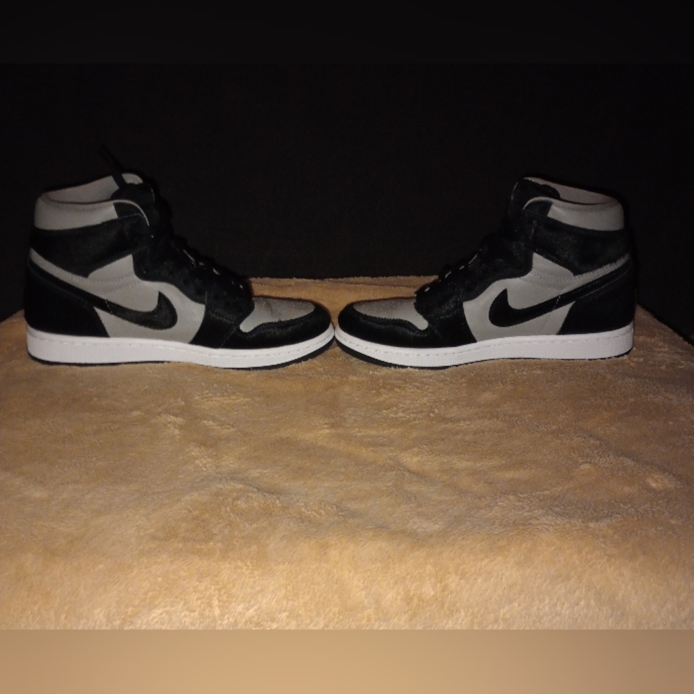 Jordan High-Top Athletic Shoes in Black and Gray